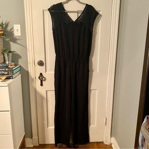 Women’s jumpsuit with lace top and pockets
